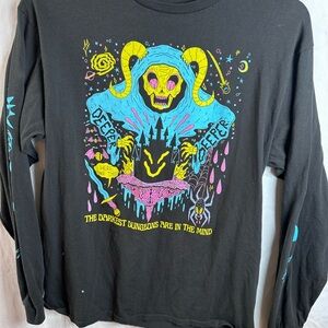 Wizard of Barg "Dungeon Minded" Long Sleeve T-shirt Unisex Size Large